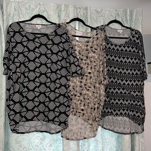 LOT OF 3 GUC Small LuLaRoe Irma tops